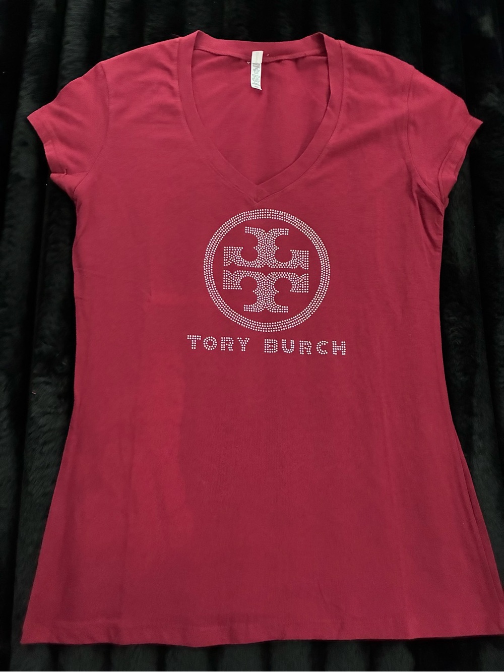 New Womens TB Rhinestone Logo T-shirt Size 1X